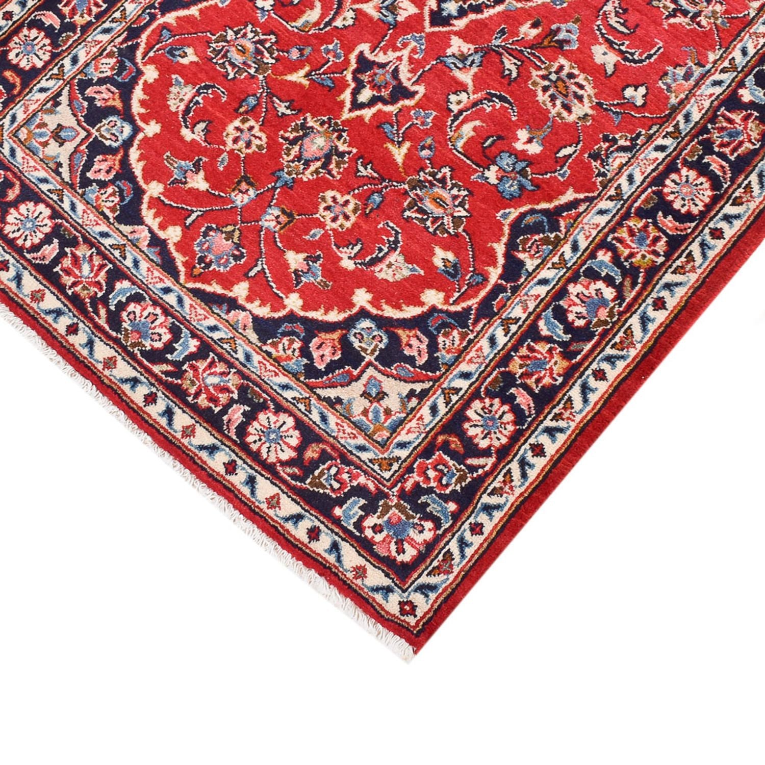 Alfombra de pasillo Alfombra persa - Keshan - 303 x 80 cm - rojo