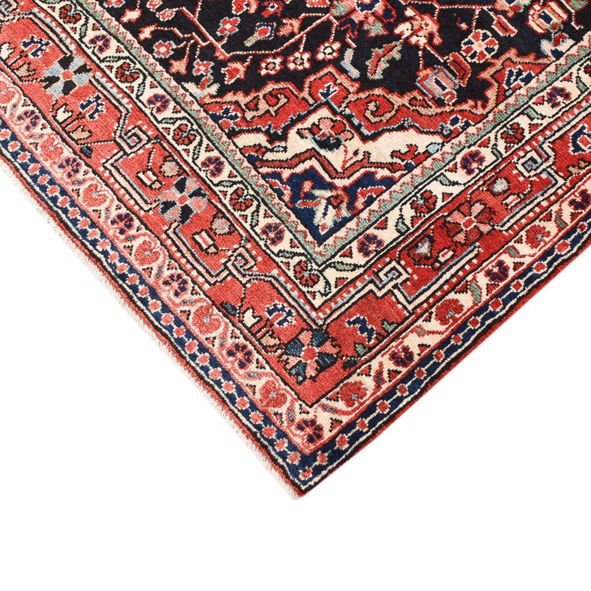 Alfombra persa - Nómada - 160 x 111 cm - azul oscuro