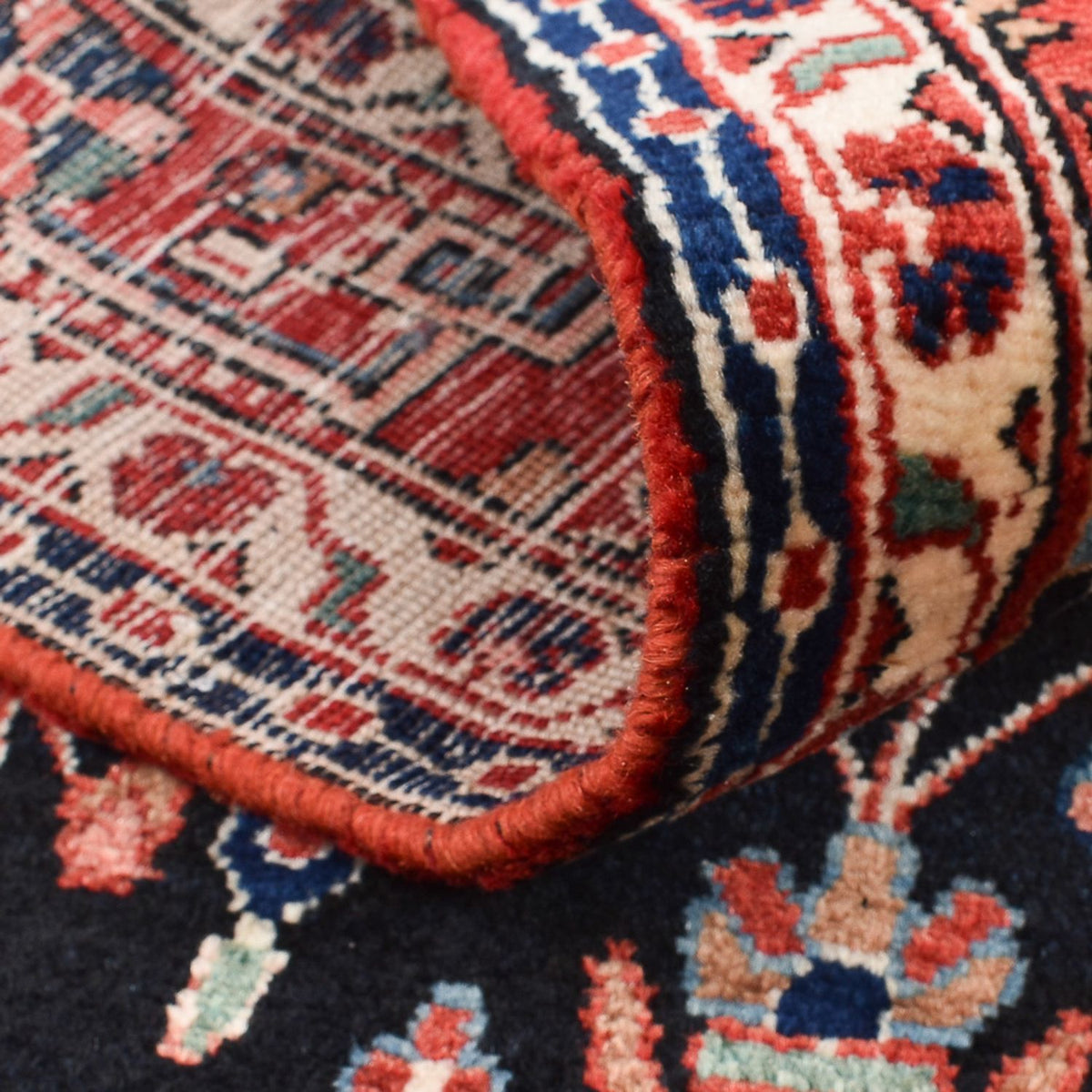 Alfombra persa - Nómada - 160 x 111 cm - azul oscuro