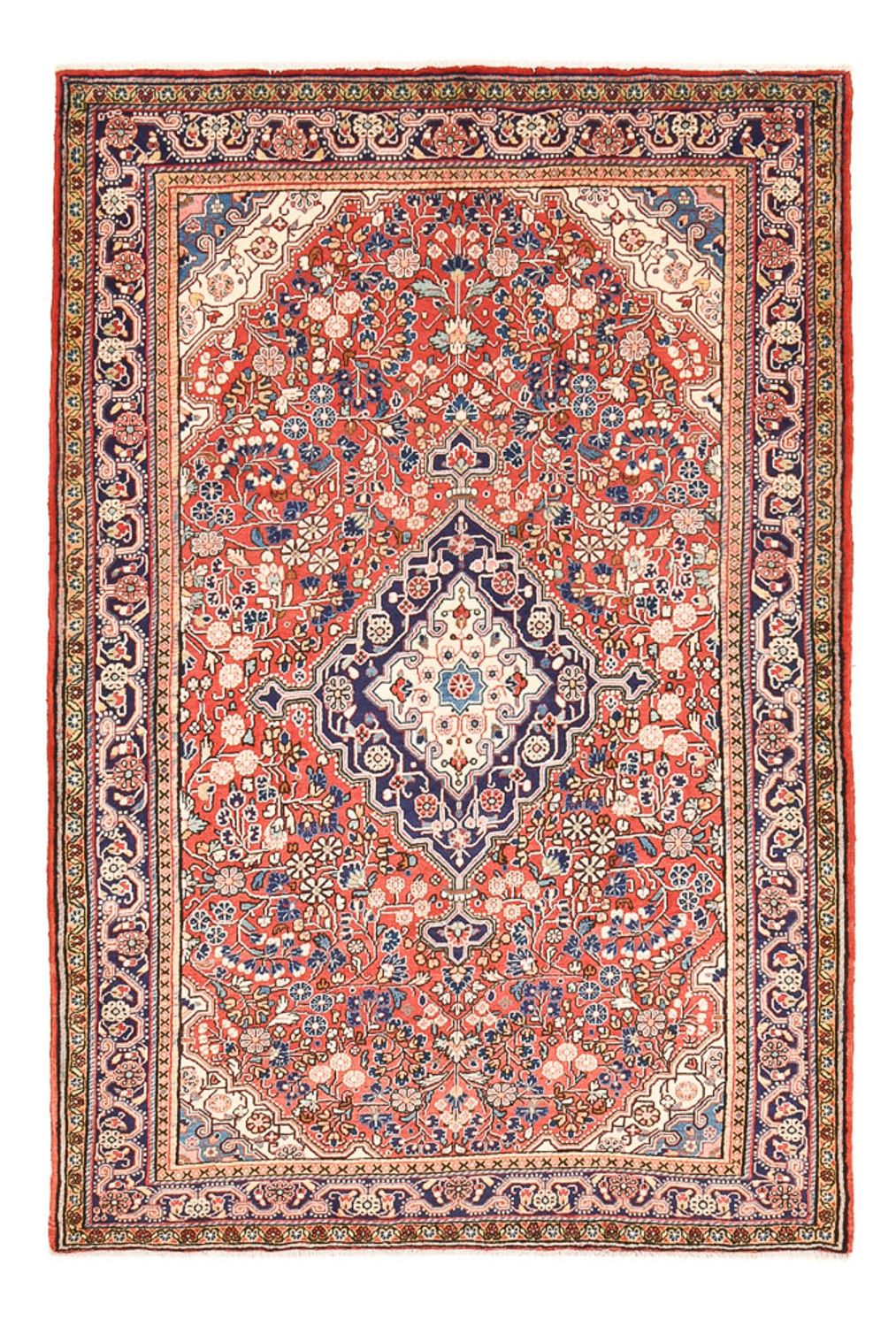 Alfombra persa - Nómada - 201 x 136 cm - multicolor