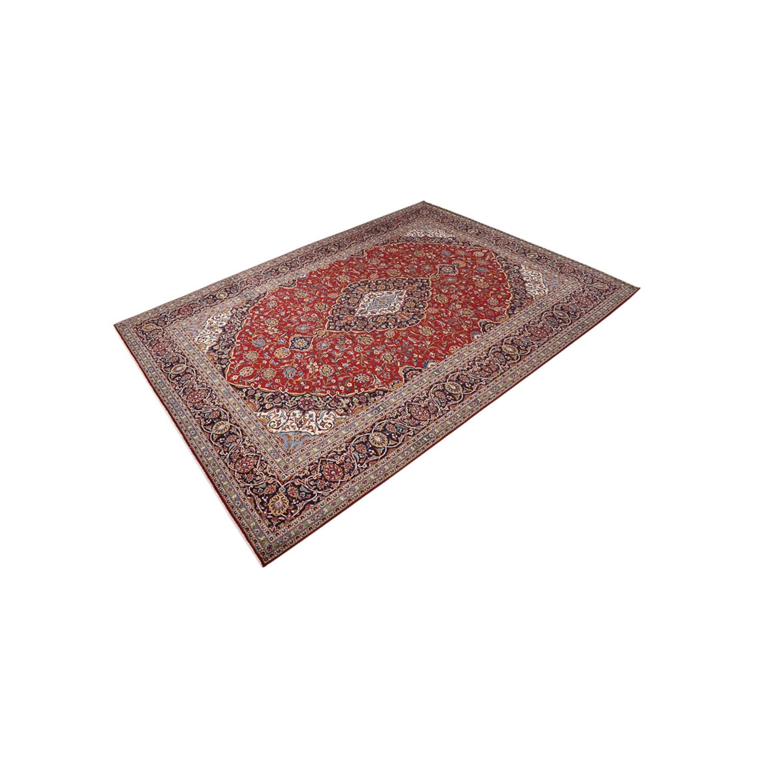 Alfombra persa - Keshan - 395 x 295 cm - rojo