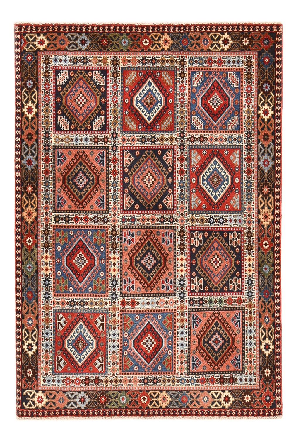 Alfombra persa - Nómada - 148 x 100 cm - multicolor