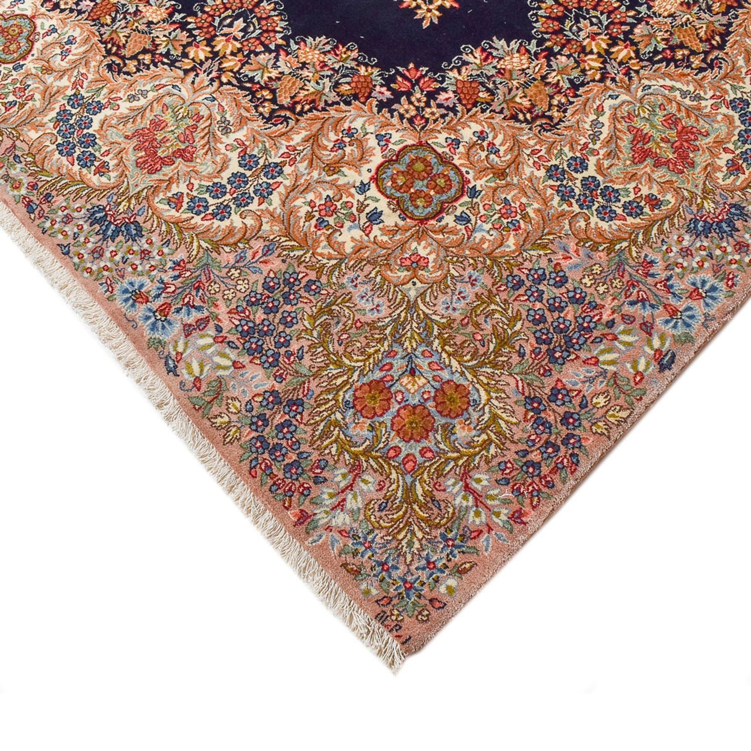 Alfombra persa - Real - 340 x 257 cm - azul oscuro