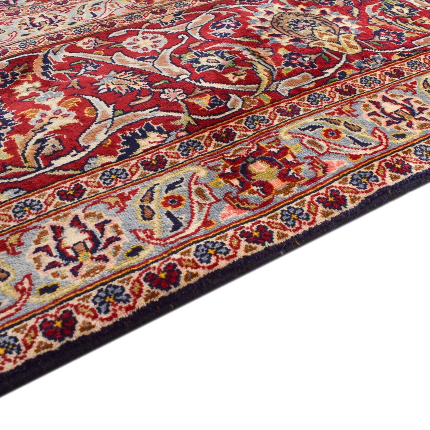 Alfombra persa - Keshan - 389 x 302 cm - azul oscuro