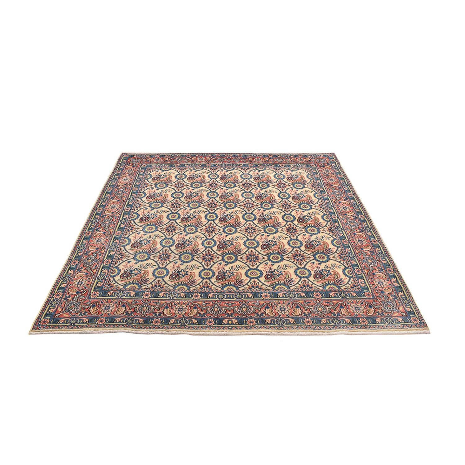 Alfombra persa - Keshan cuadrado  - 192 x 195 cm - multicolor