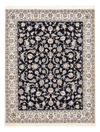Alfombra Persa - Nain - Real - 190 x 148 cm - azul oscuro