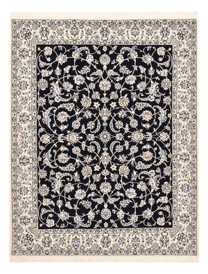 Alfombra Persa - Nain - Real - 190 x 148 cm - azul oscuro