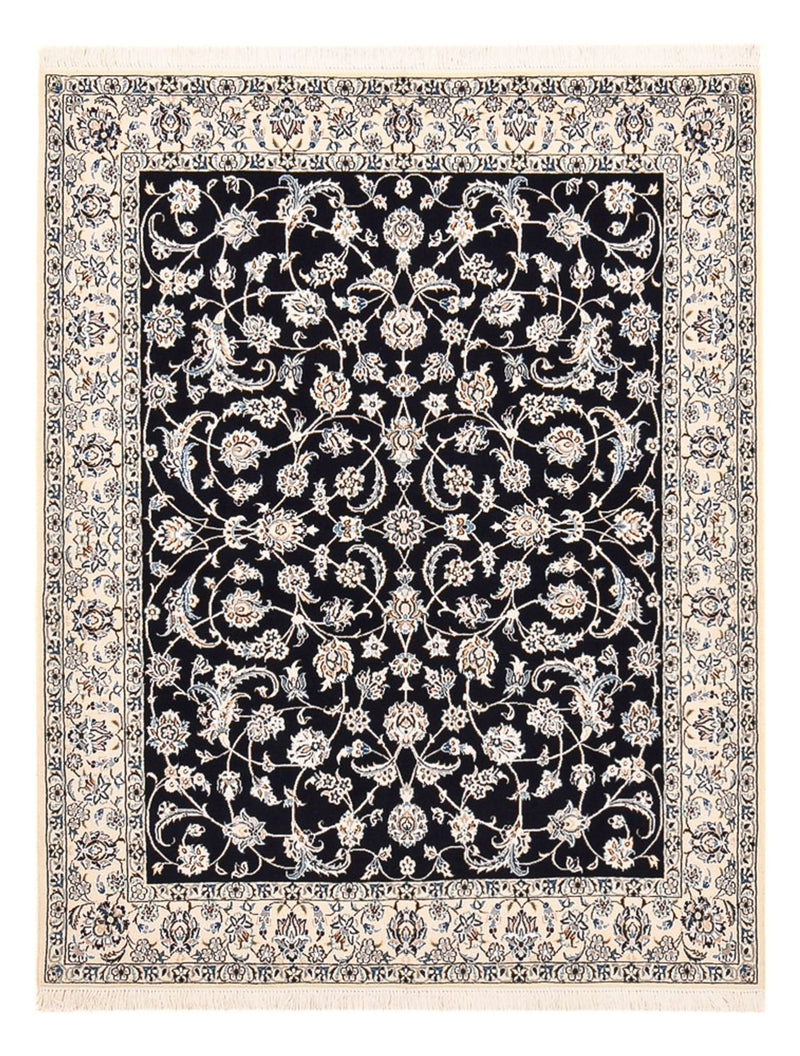 Alfombra Persa - Nain - Real - 190 x 148 cm - azul oscuro
