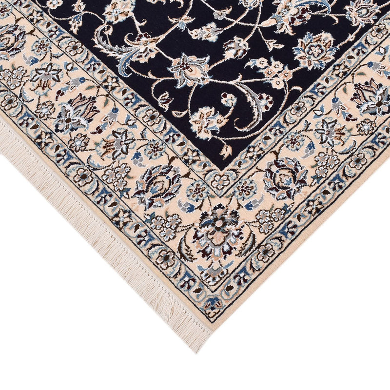 Alfombra Persa - Nain - Real - 190 x 148 cm - azul oscuro