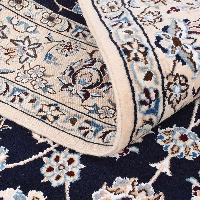 Alfombra Persa - Nain - Real - 190 x 148 cm - azul oscuro