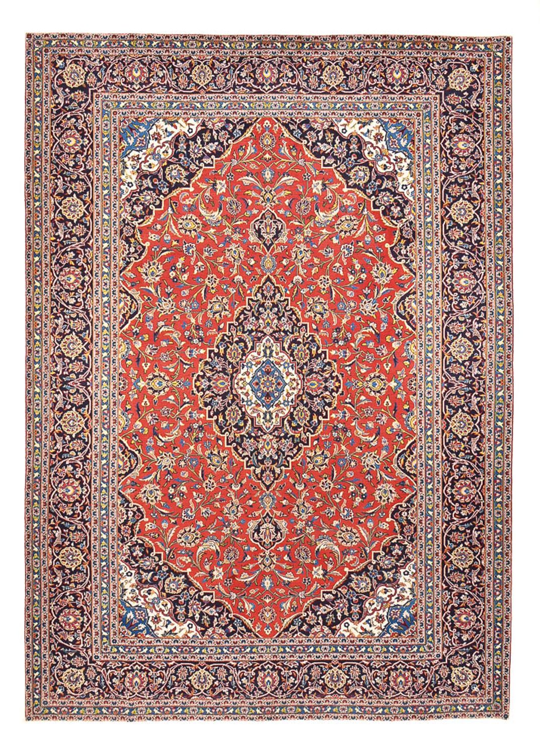 Alfombra persa - Keshan - 401 x 294 cm - rojo
