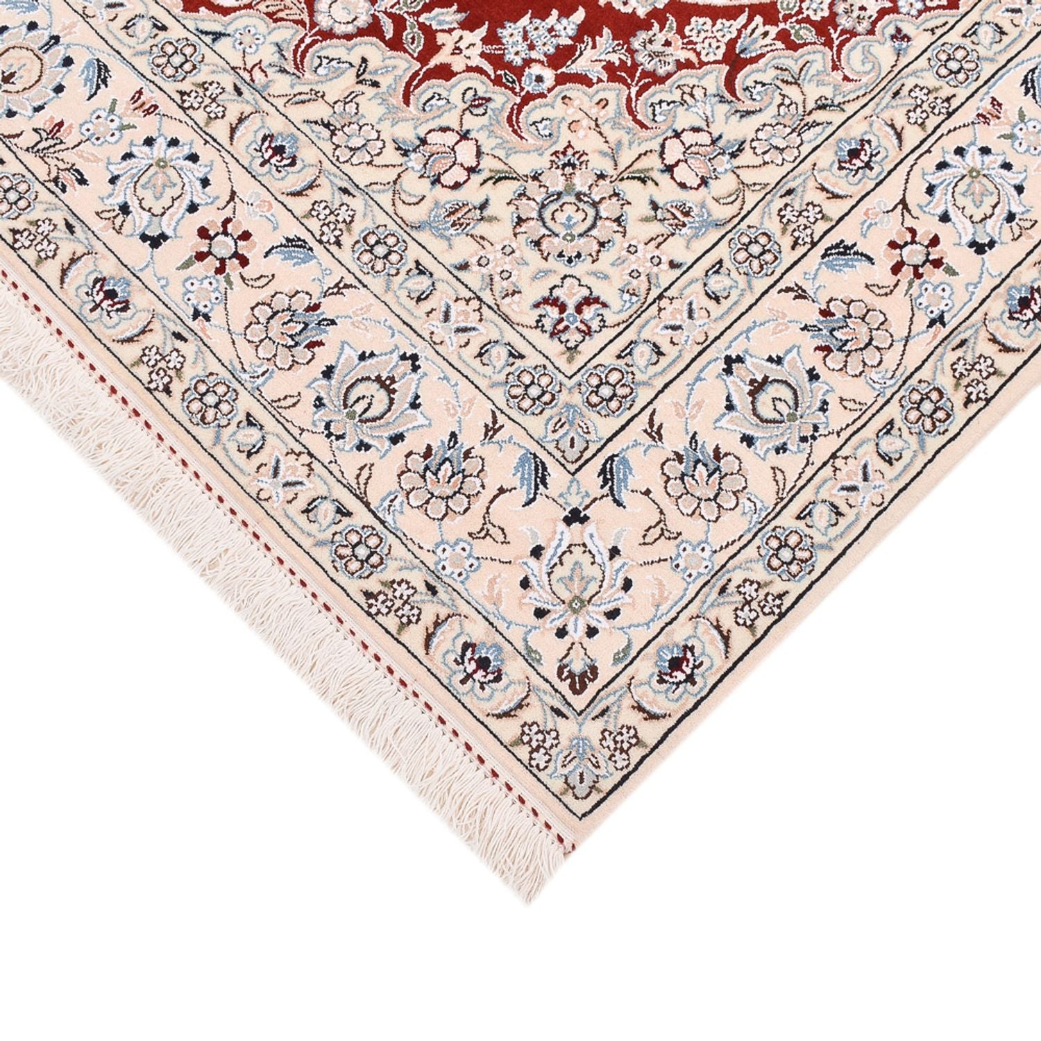 Alfombra Persa - Nain - Real - 205 x 148 cm - rojo