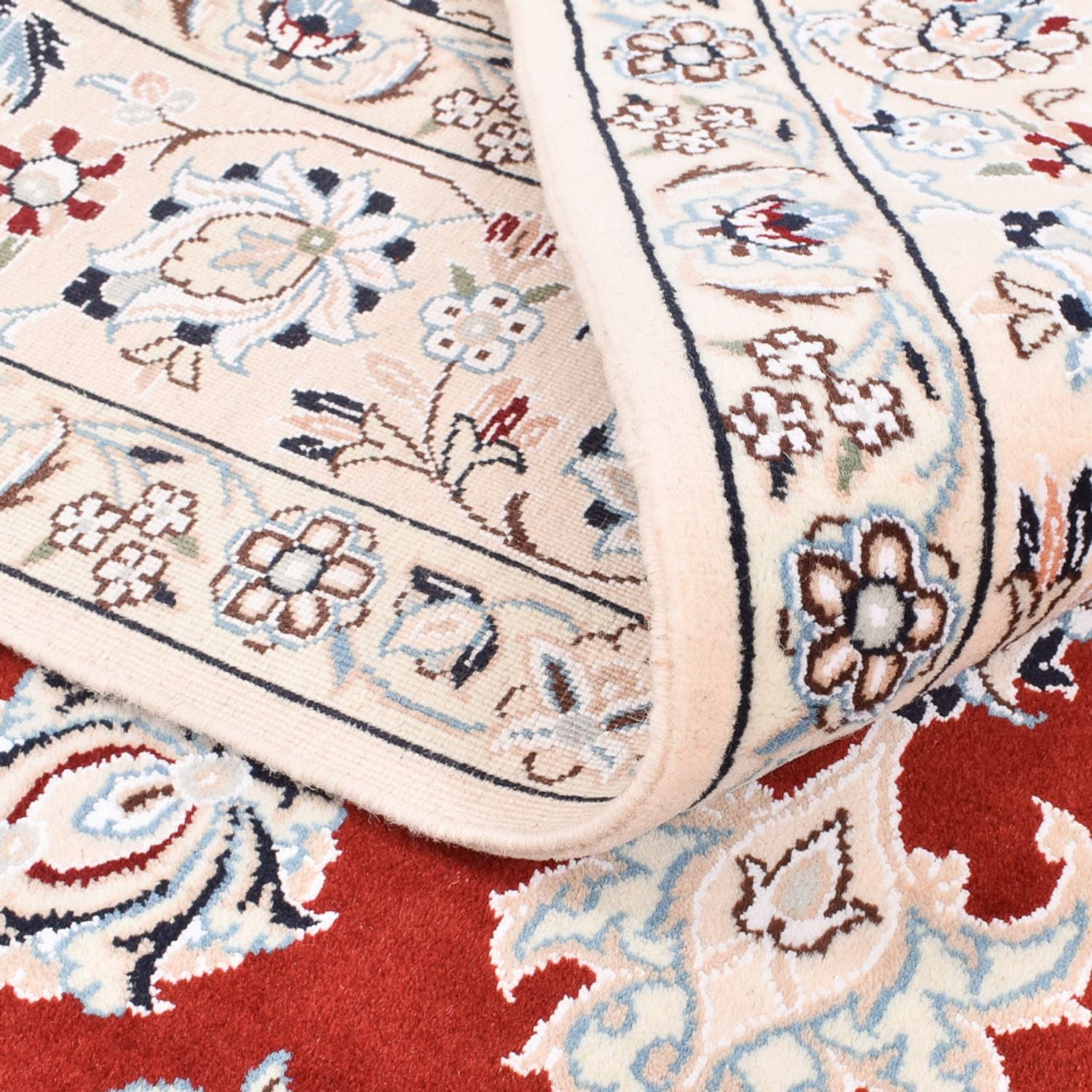 Alfombra Persa - Nain - Real - 205 x 148 cm - rojo
