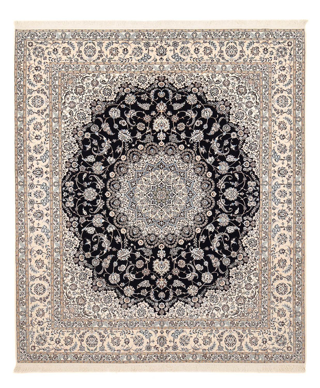 Alfombra Persa - Nain - Prima - 306 x 254 cm - azul oscuro