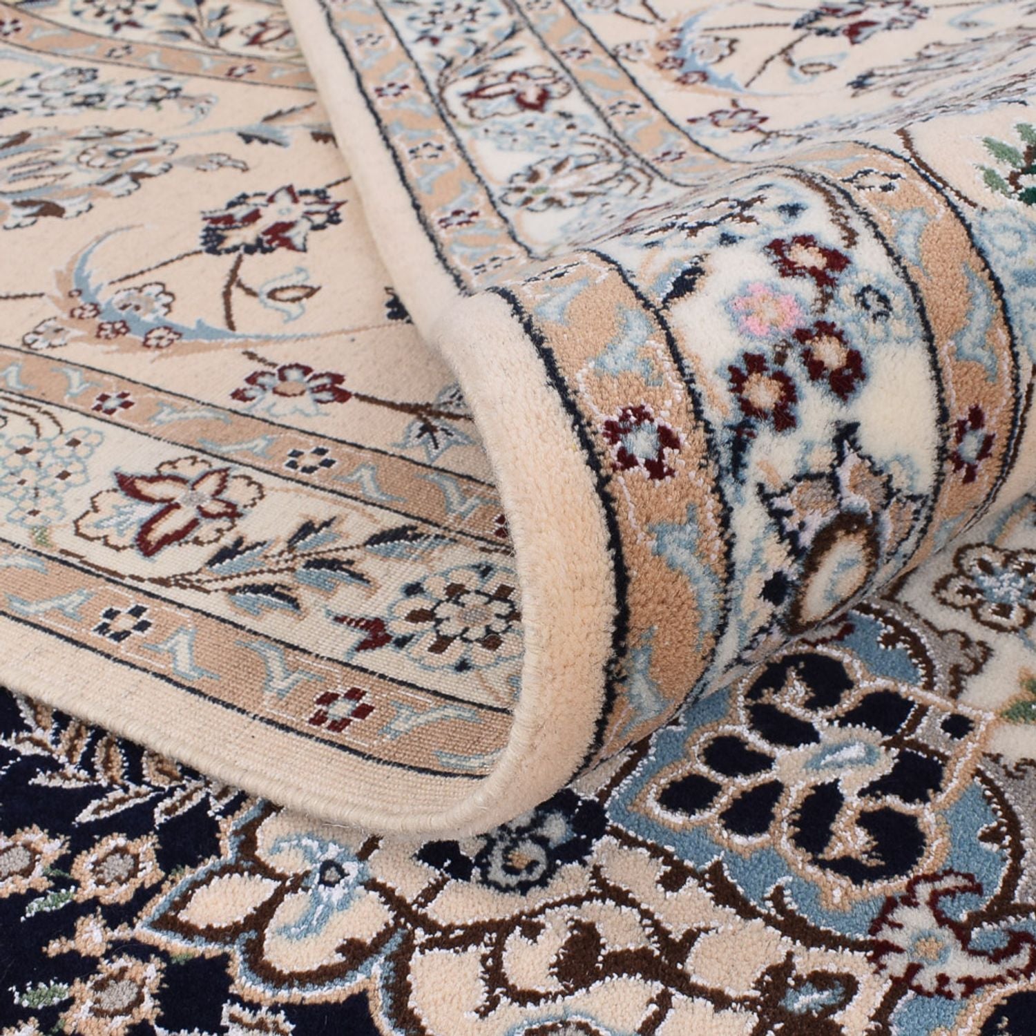 Alfombra Persa - Nain - Prima - 306 x 254 cm - azul oscuro