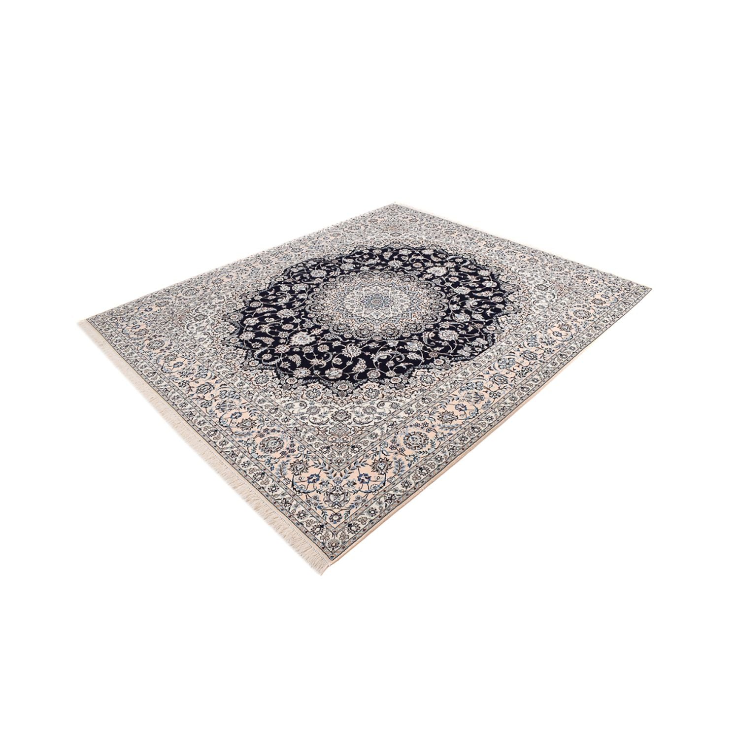 Alfombra Persa - Nain - Prima - 300 x 254 cm - azul oscuro