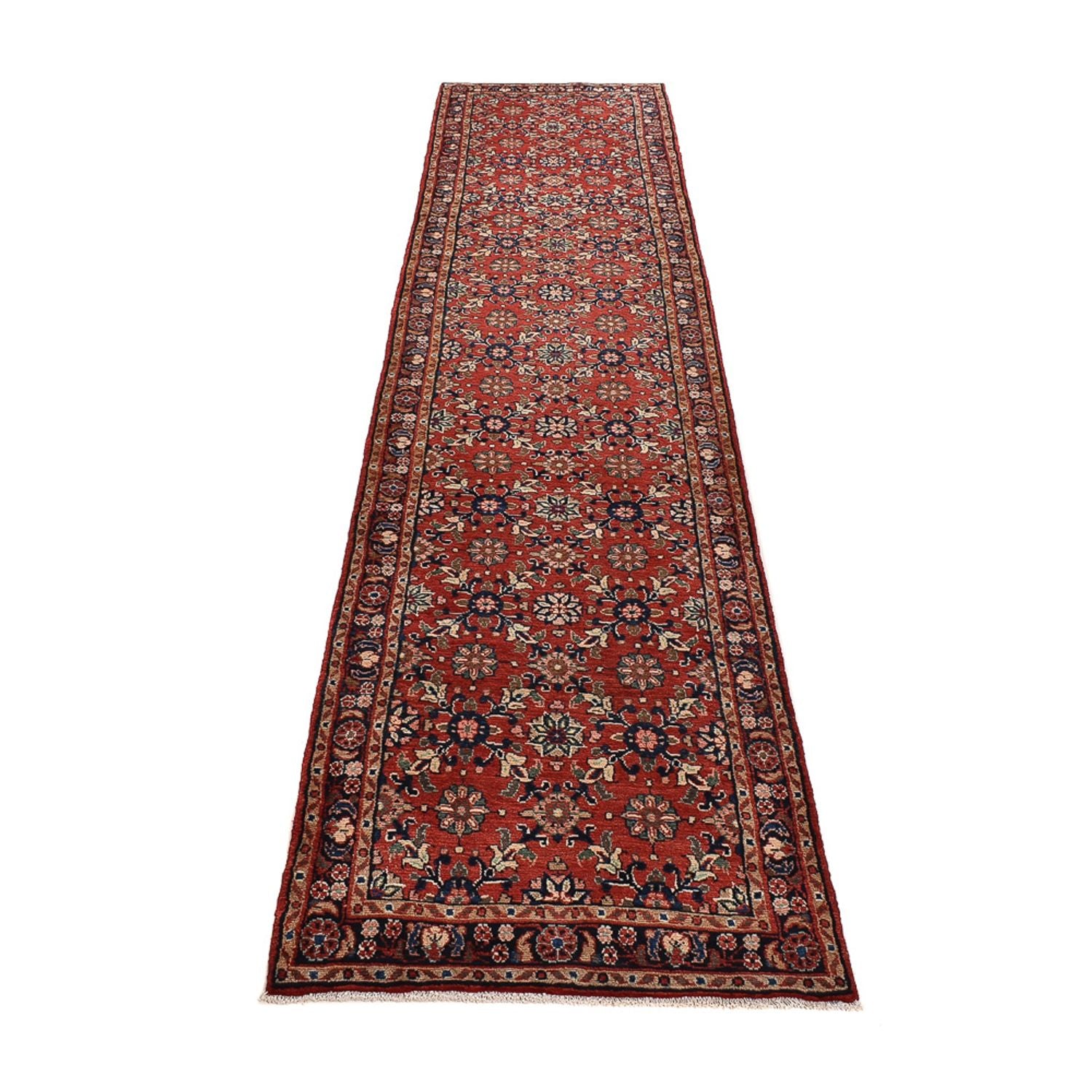 Alfombra de pasillo Alfombra persa - Nómada - 412 x 89 cm - rojo