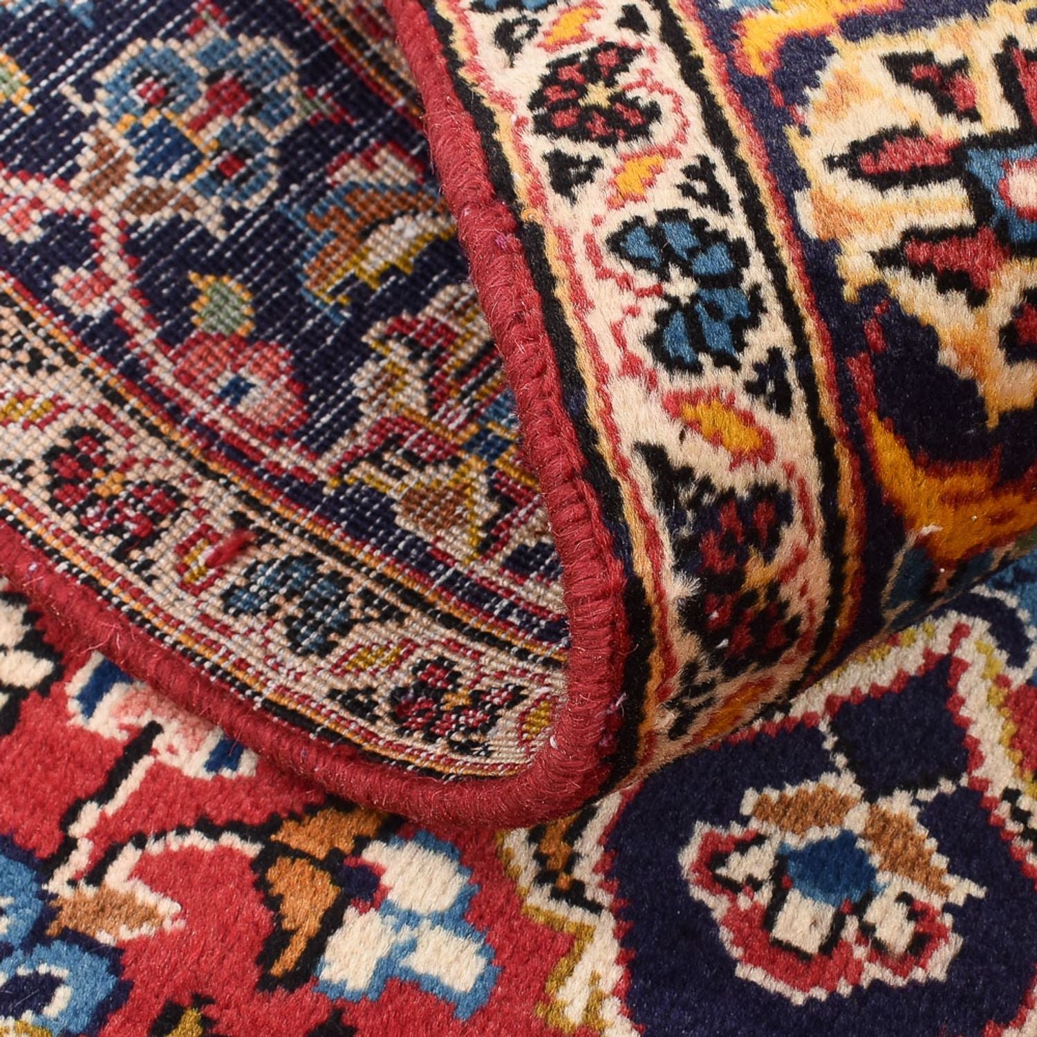 Alfombra persa - Keshan - 142 x 100 cm - rojo