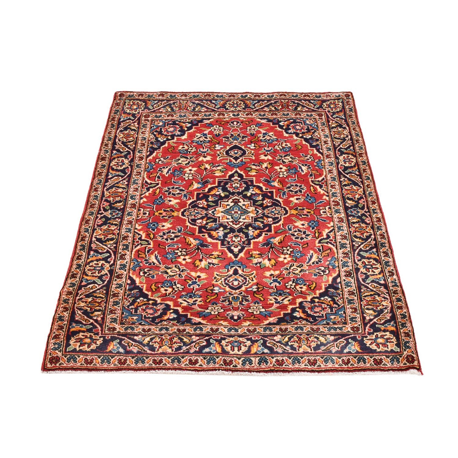 Alfombra persa - Keshan - 142 x 100 cm - rojo