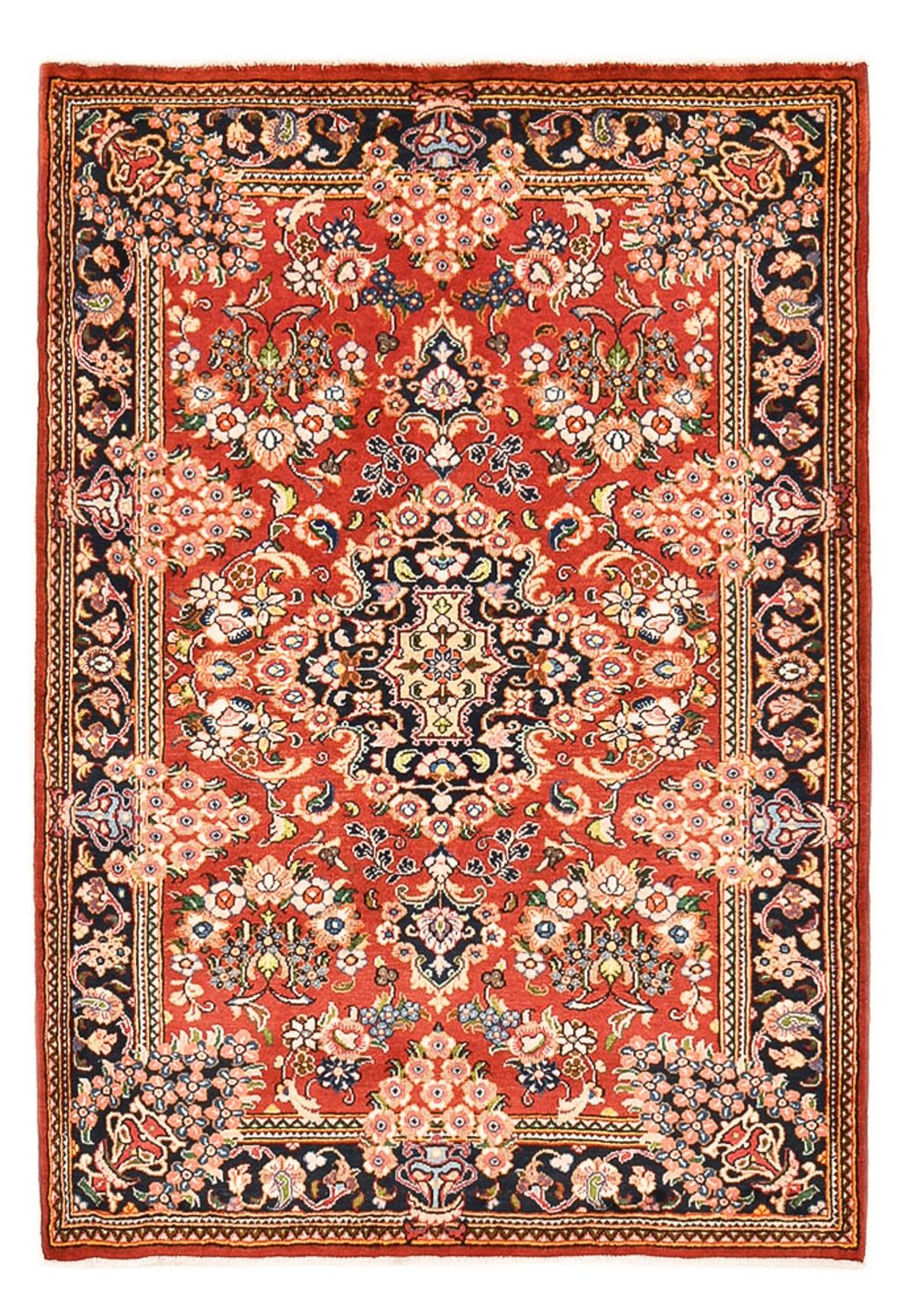 Alfombra persa - Keshan - 146 x 102 cm - rojo
