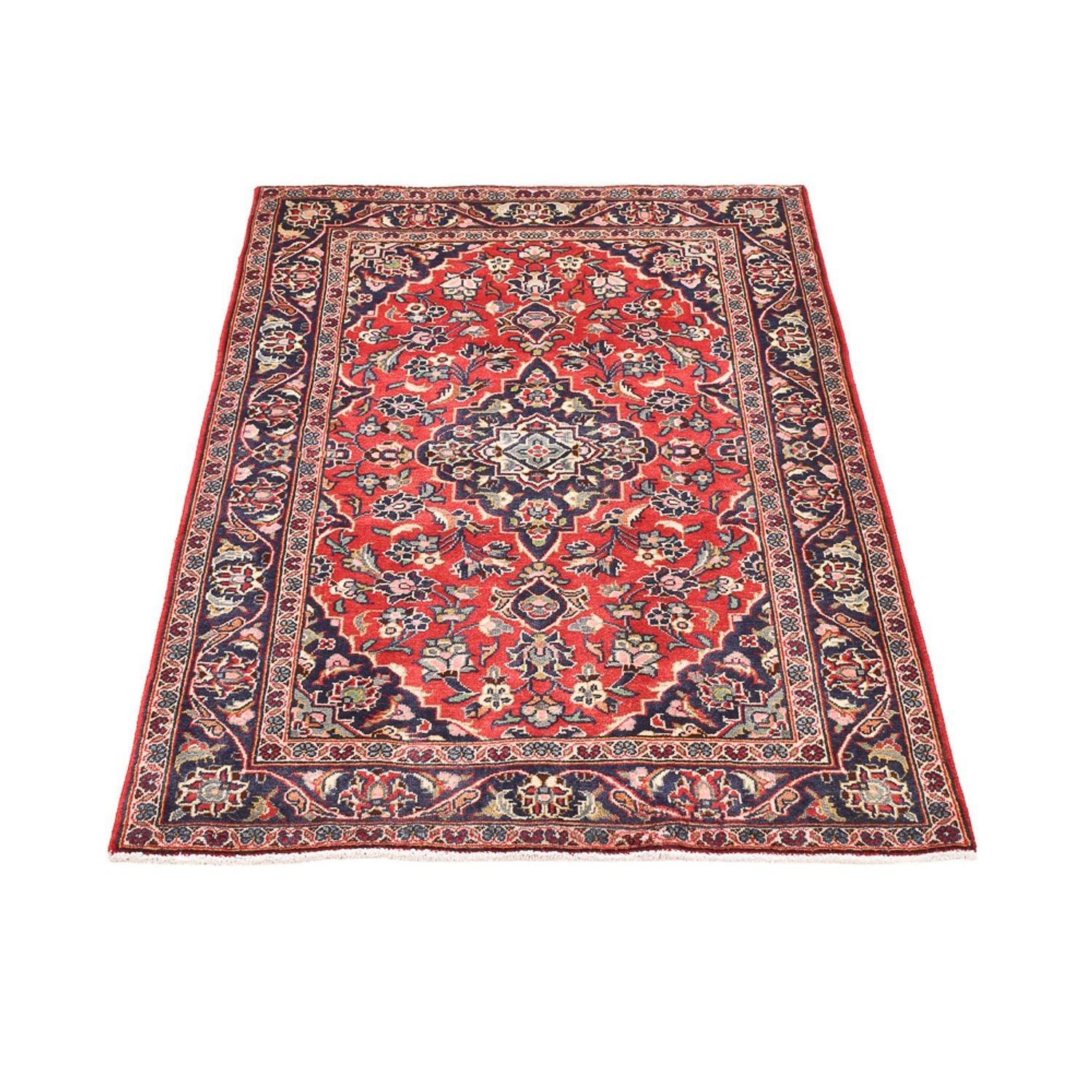 Alfombra persa - Keshan - 150 x 97 cm - rojo