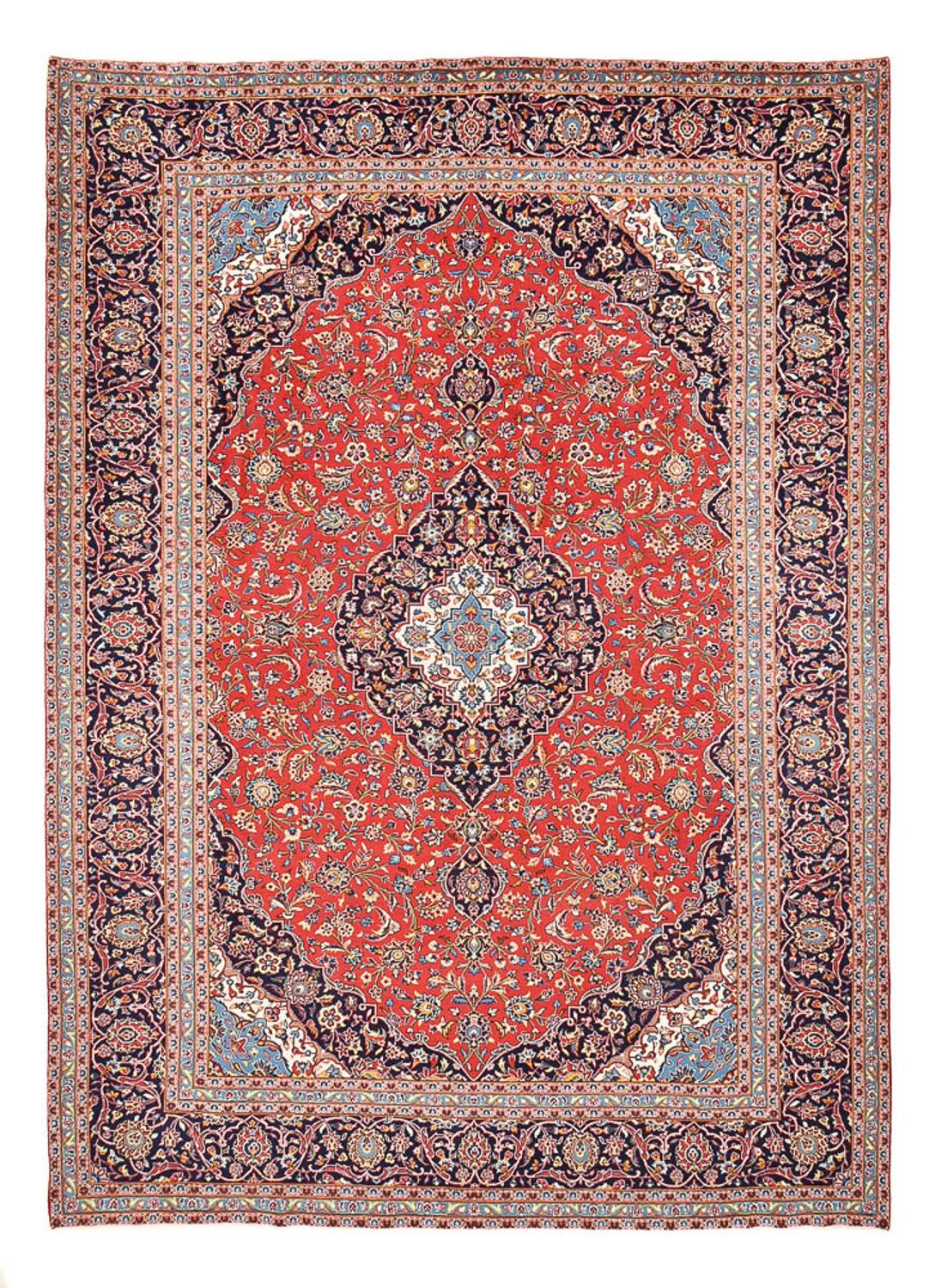 Alfombra persa - Keshan - 395 x 286 cm - rojo