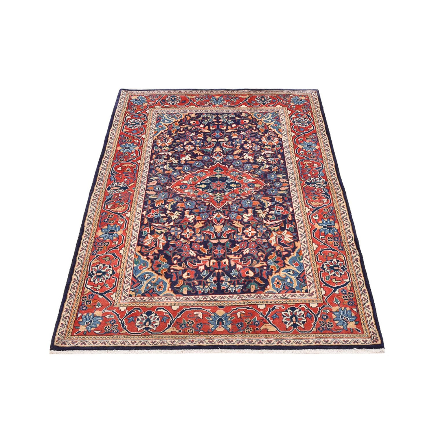 Alfombra persa - Nómada - 170 x 110 cm - azul oscuro