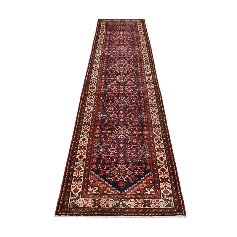 Alfombra de pasillo Alfombra persa - Nómada - 419 x 88 cm - rojo burdeos