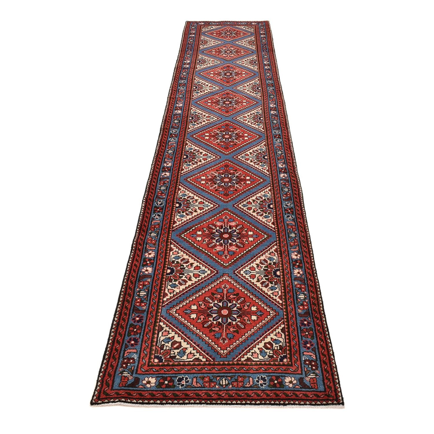 Alfombra de pasillo Alfombra persa - Nómada - 386 x 78 cm - rojo claro