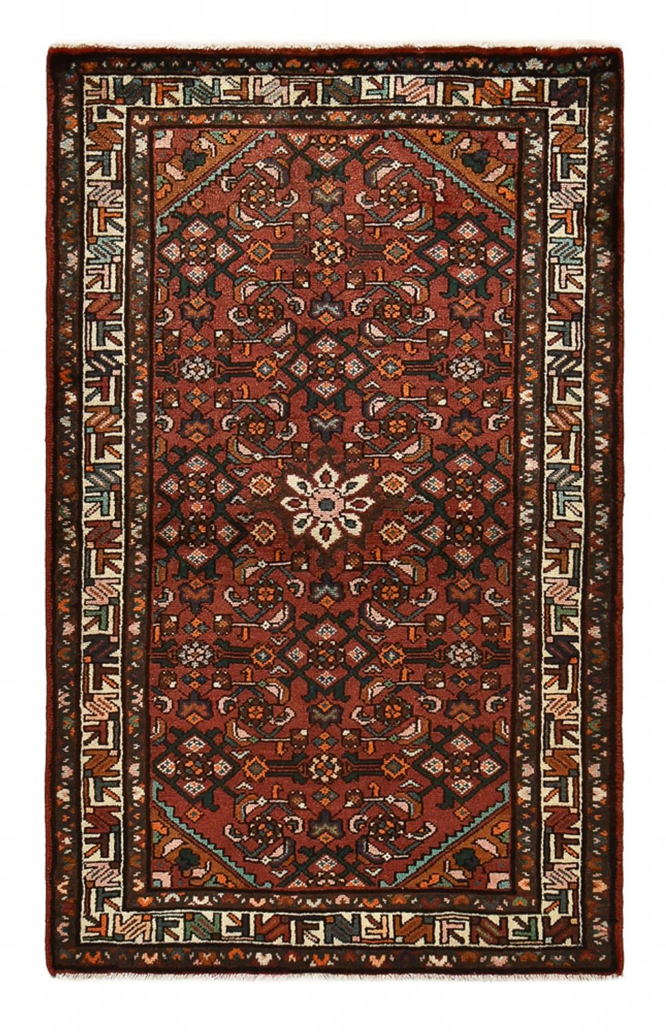 Alfombra persa - Nómada - 163 x 100 cm - rojo oscuro