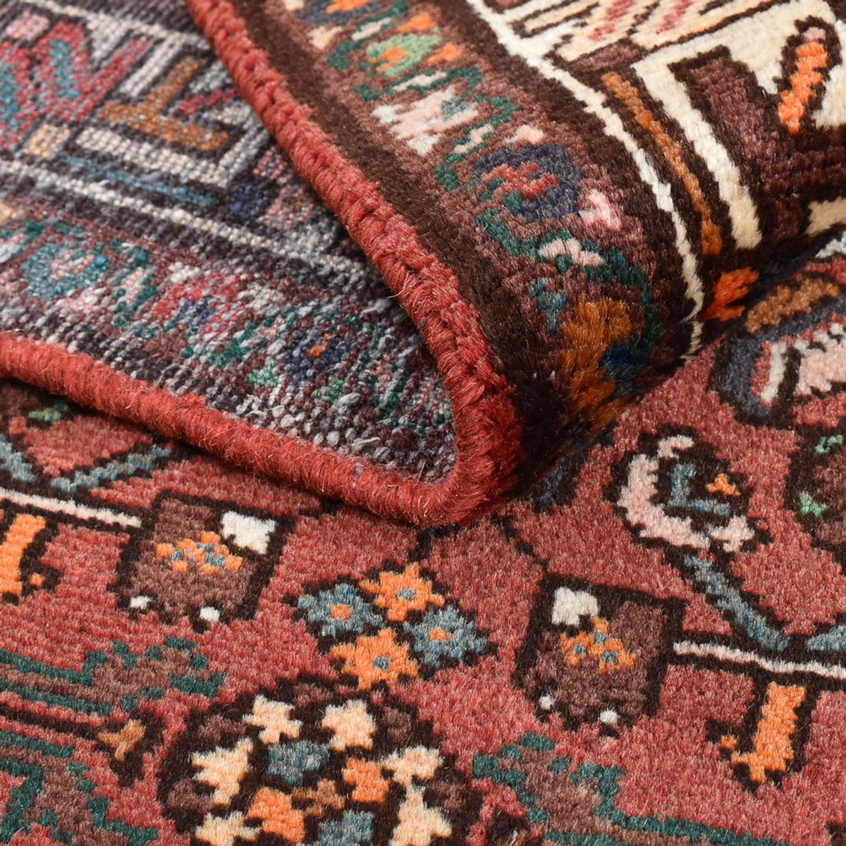 Alfombra persa - Nómada - 163 x 100 cm - rojo oscuro