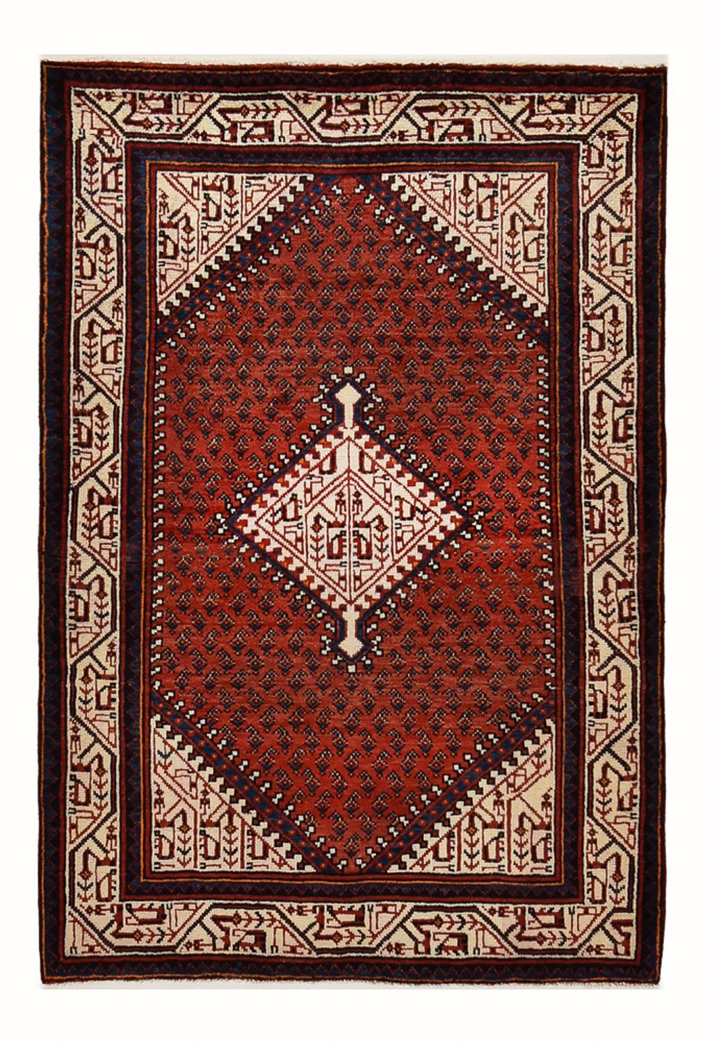 Alfombra persa - Clásica - 155 x 100 cm - rojo