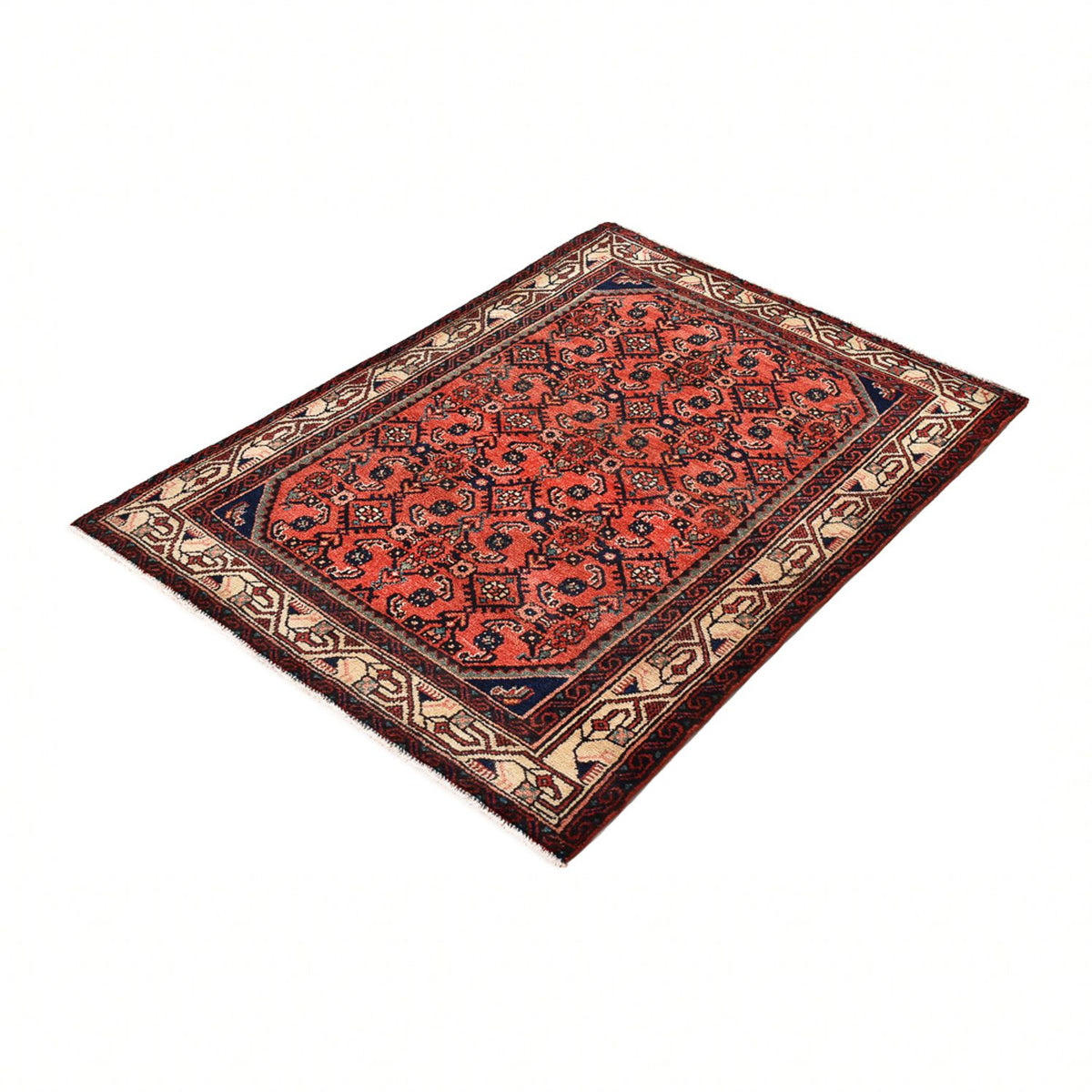 Alfombra persa - Nómada - 152 x 103 cm - rojo claro