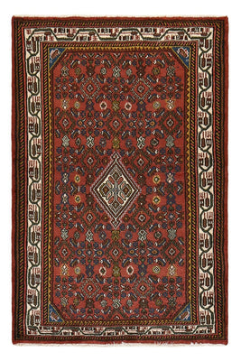 Alfombra persa - Nómada - 150 x 99 cm - rojo oscuro