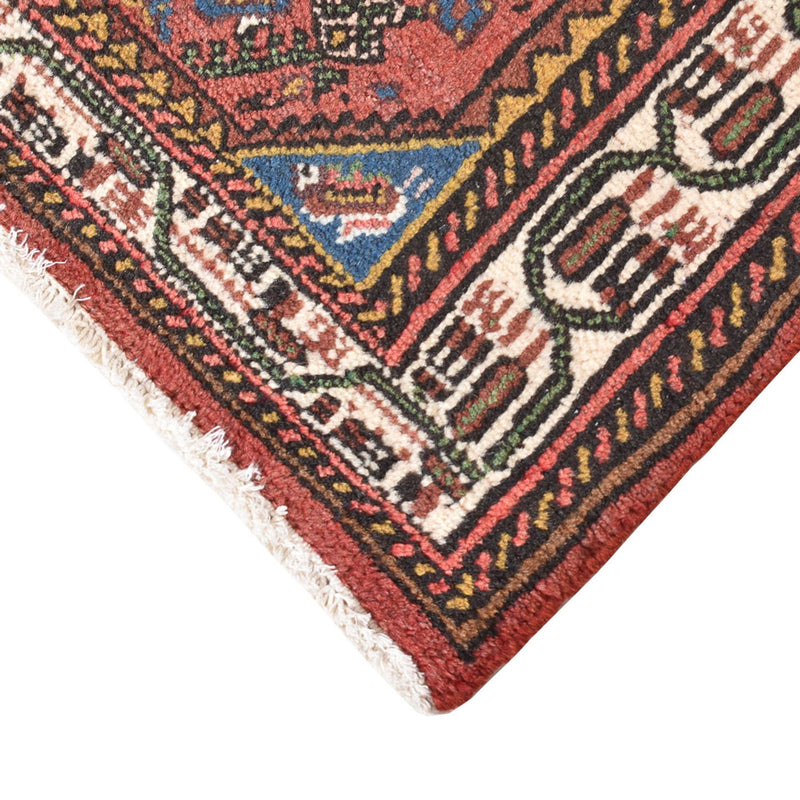 Alfombra persa - Nómada - 150 x 99 cm - rojo oscuro