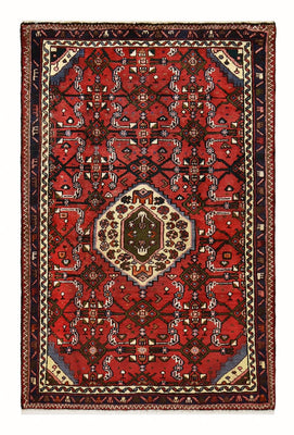 Alfombra persa - Nómada - 151 x 99 cm - rojo