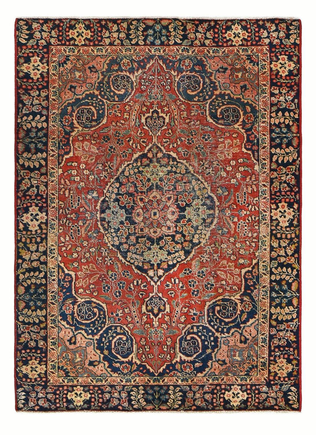 Alfombra persa - Nómada - 175 x 128 cm - rojo