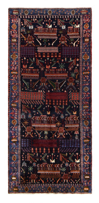 Alfombra de pasillo Alfombra persa - Nómada - 382 x 168 cm - rojo oscuro