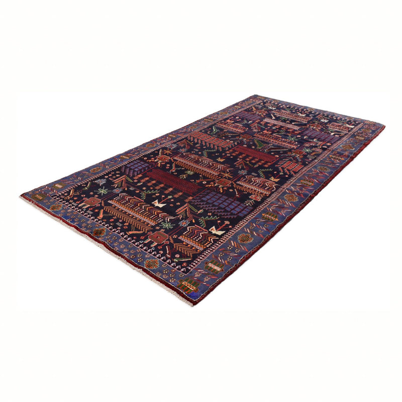 Alfombra de pasillo Alfombra persa - Nómada - 382 x 168 cm - rojo oscuro