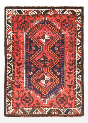 Alfombra persa - Nómada - 163 x 112 cm - rojo
