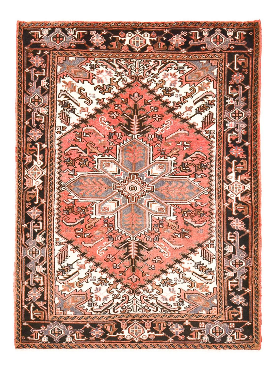 Alfombra persa - Nómada - 205 x 156 cm - rojo claro