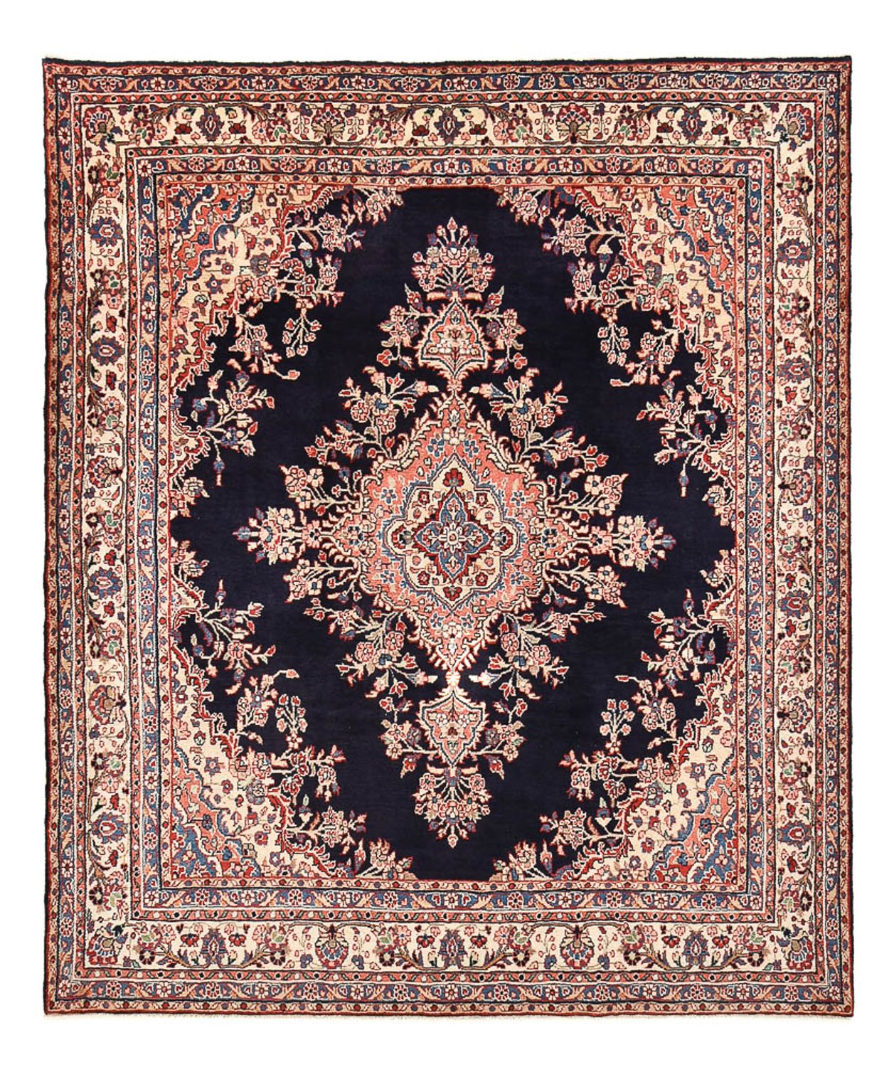 Alfombra persa - Nómada - 287 x 240 cm - azul oscuro
