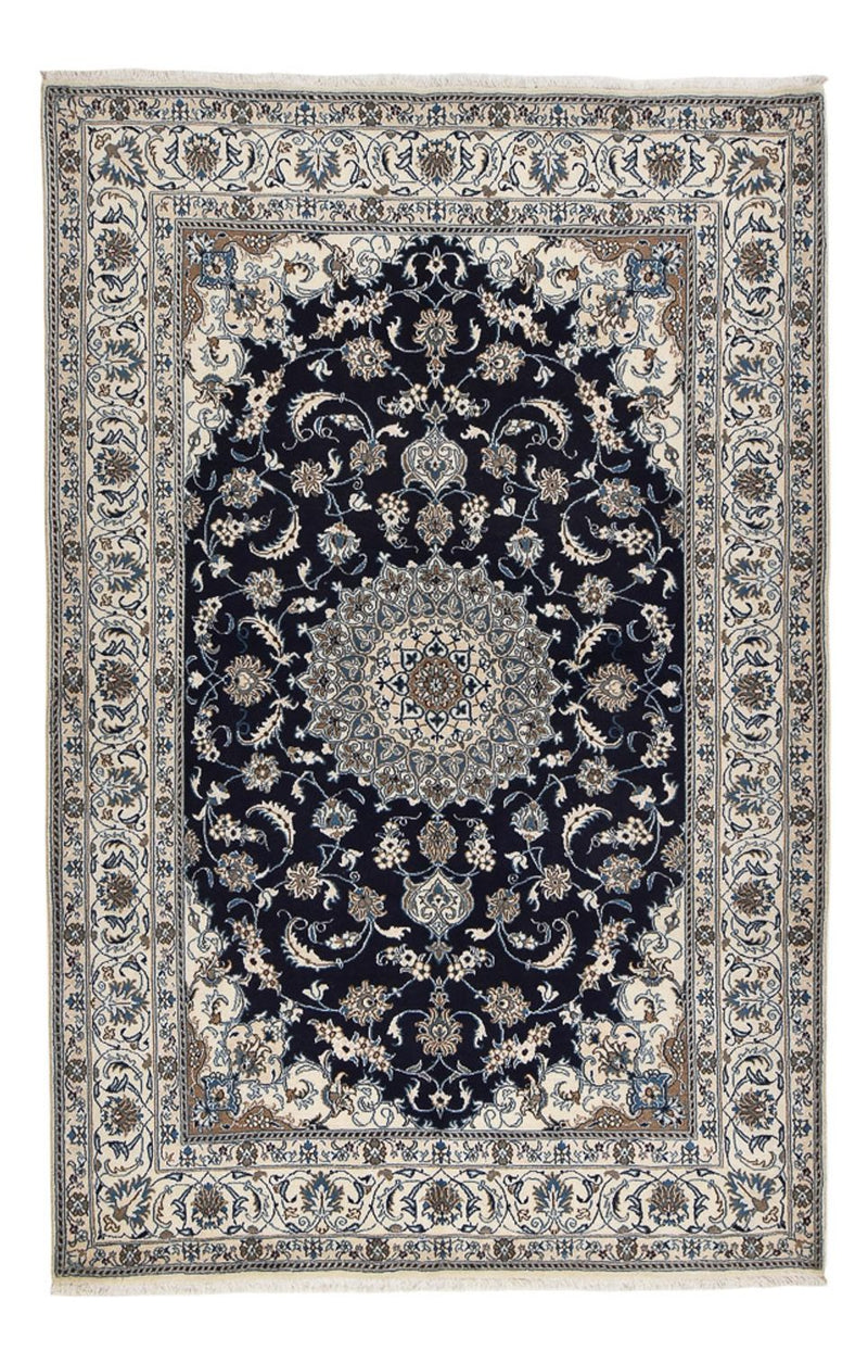 Alfombra persa - Nain - 300 x 195 cm - azul oscuro
