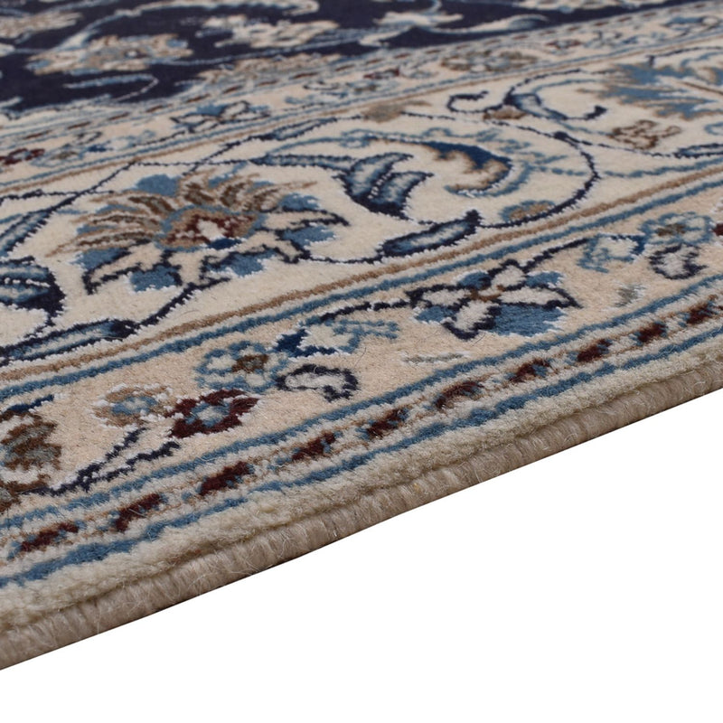 Alfombra persa - Nain - 300 x 195 cm - azul oscuro