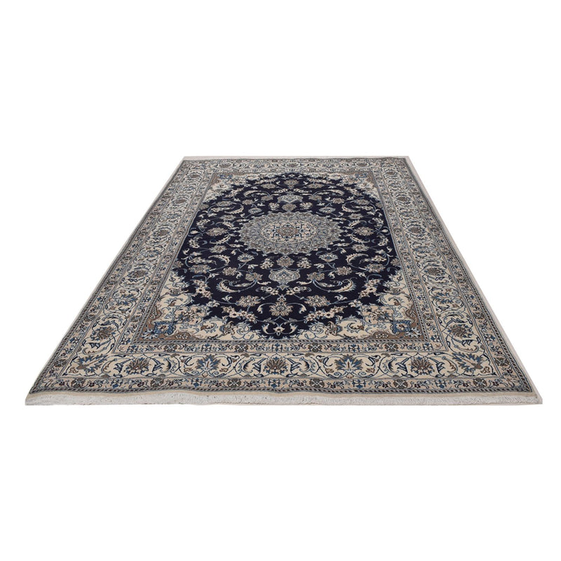 Alfombra persa - Nain - 300 x 195 cm - azul oscuro