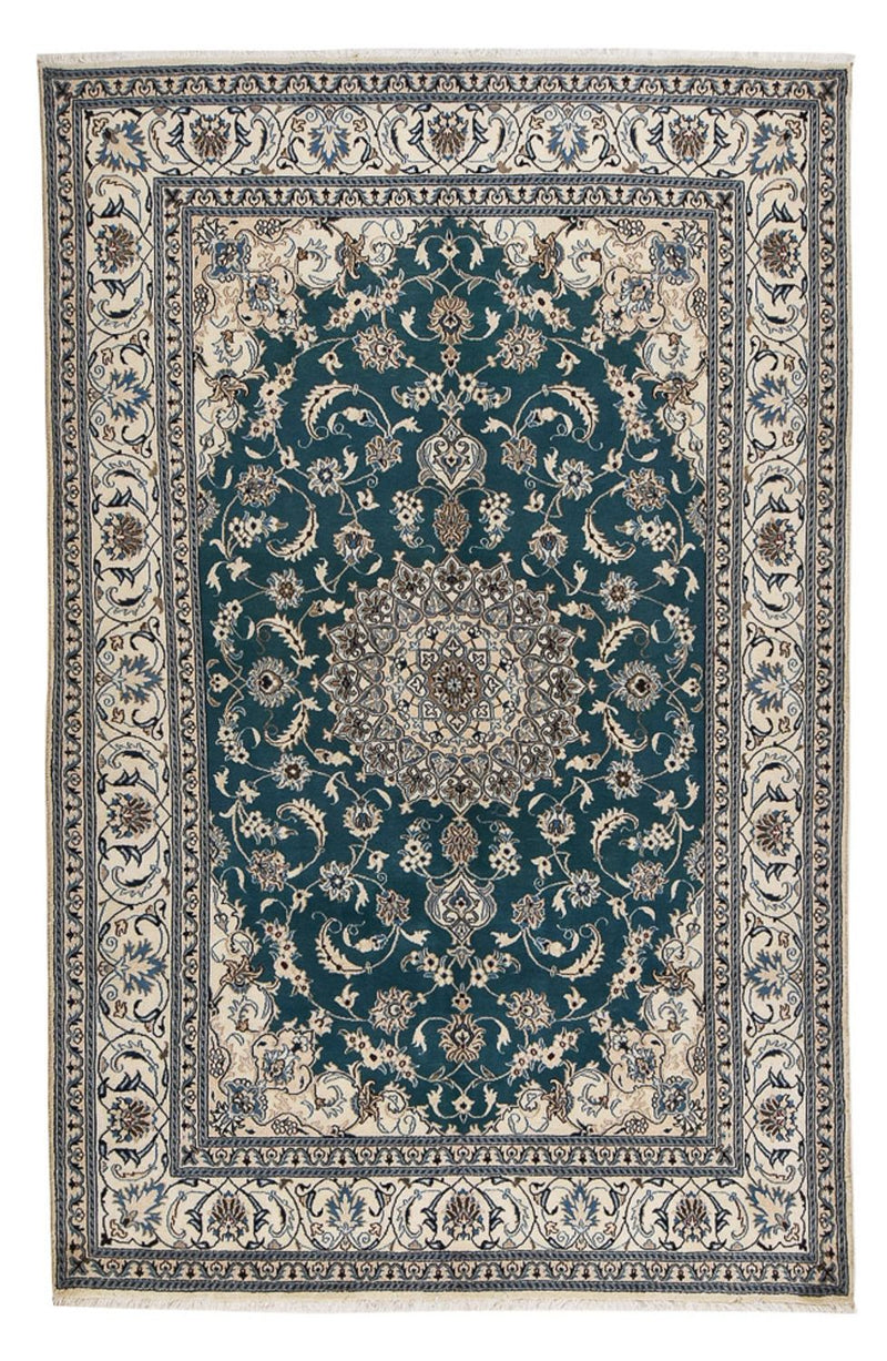 Alfombra persa - Nain - 302 x 195 cm - verde