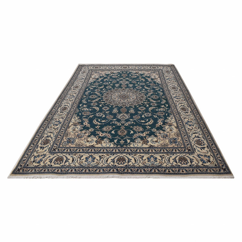 Alfombra persa - Nain - 302 x 195 cm - verde