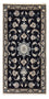 Alfombra persa - Nain - 138 x 66 cm - azul oscuro