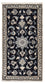 Alfombra persa - Nain - 132 x 72 cm - azul oscuro