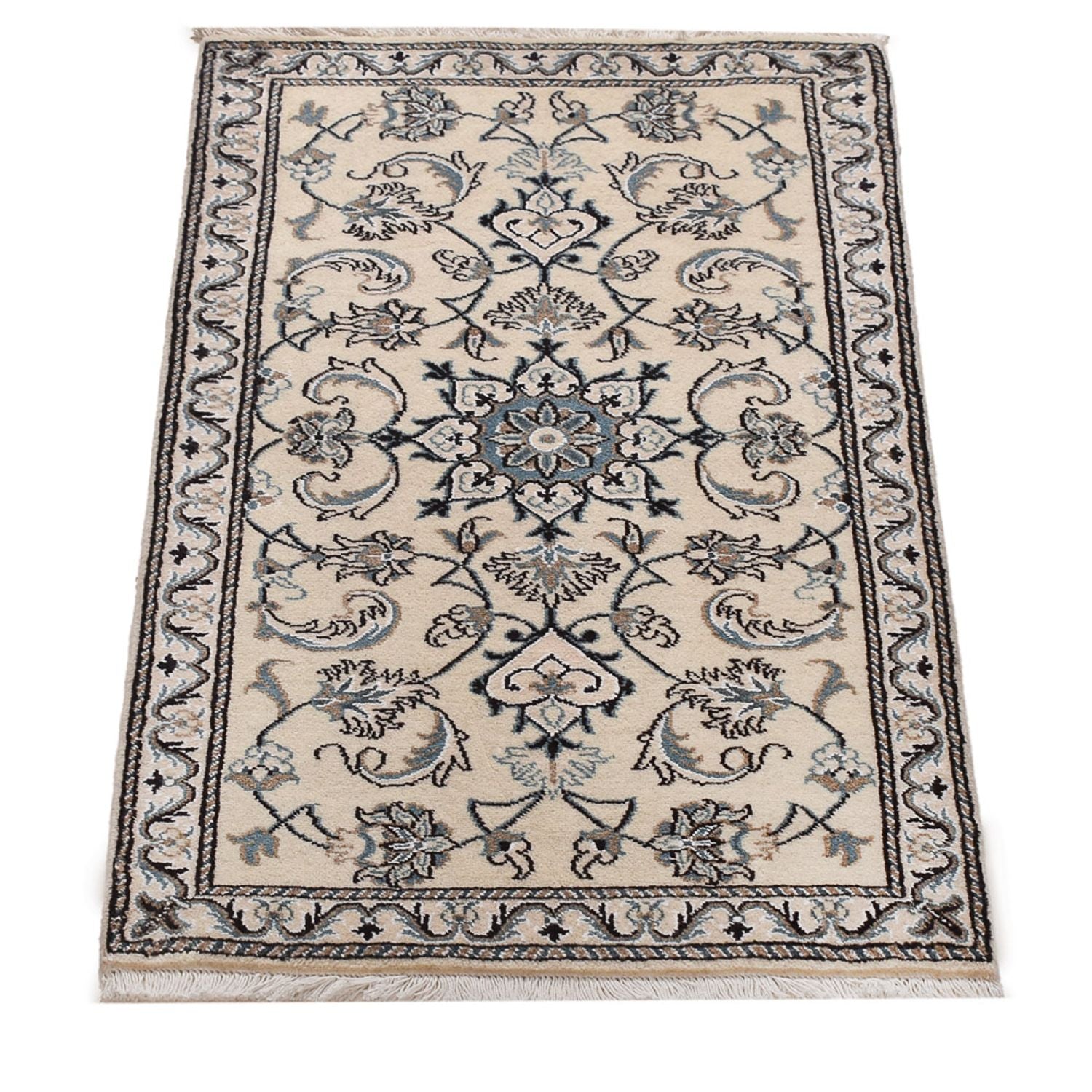 Alfombra persa - Nain - 138 x 67 cm - crema